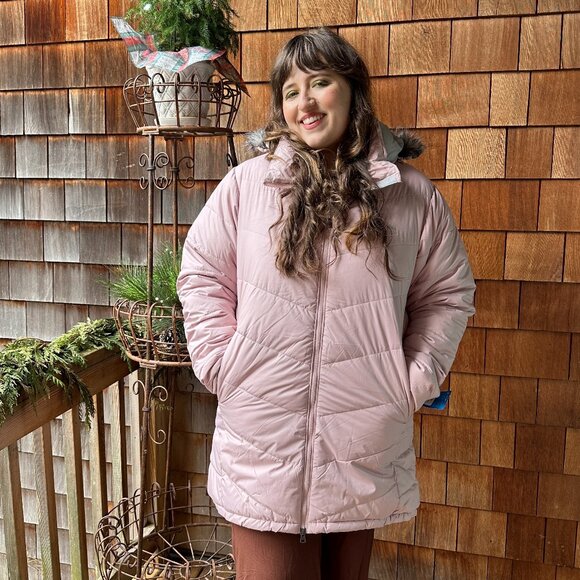 NWT Columbia Light Pink Village Park Insulated Long Jacket in Women's XXL - Picture 1 of 16